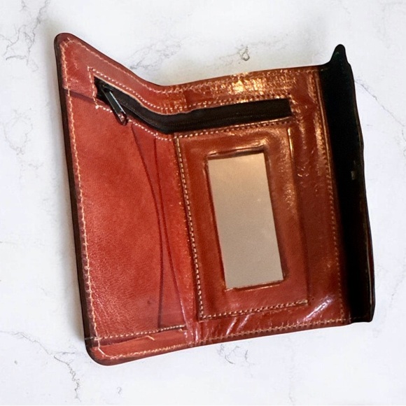 Leather Handmade Tooled Embossed Crossbody Handbag & Wallet Set New - Picture 11 of 12